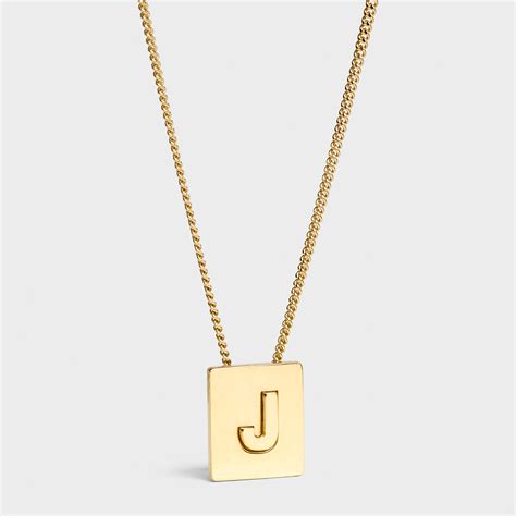 celine j necklace|Celine bracelet alphabet.